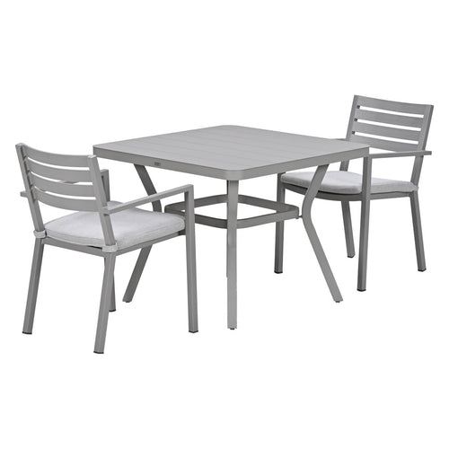 Garden Impressions Bistro tuinset Amarillo 3-delig - Mina tuintafel 90x90 taupe