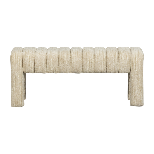WOOOD bankje gestoffeerd Frex - Bouclé - Naturel - 48x110x43