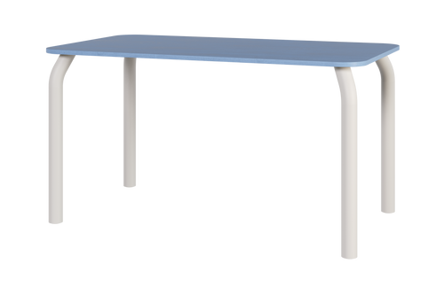 noo.ma Meko eettafel 140 x 80 cm - houten blad, Frosty Blue & Piazza Beige