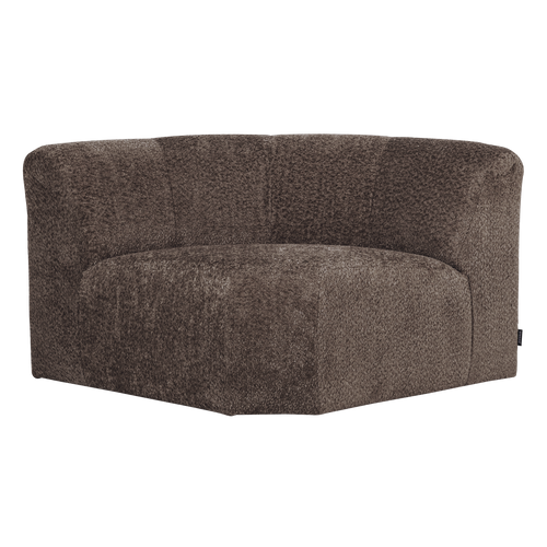 WOOOD hoekelement rond Mojo Base - Wollig - Bruin - 74x110x110