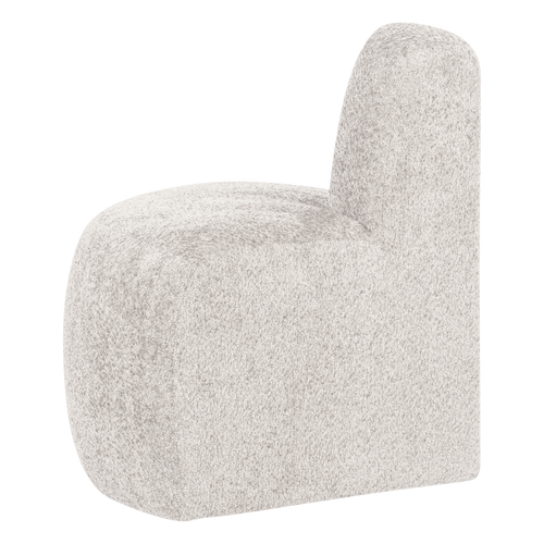 WOOOD eetbank hoek rond rugleuning Mojo Base - Wollig - Ecru - 83x76x76