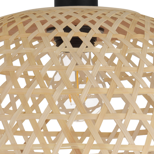 EGLO plafondlamp Claverdon - e27 - ø 37 cm - zwart/hout - vtwonen shop