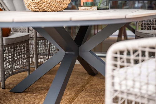 Garden Impressions tuintafel Tulli light teak vironwood - ovaal 280x140 cm - vtwonen shop