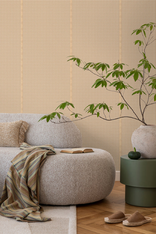 Sanders & Sanders behang ruiten warm beige - 53 cm x 10 m - 640513