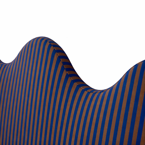 Gestoffeerd hoofdbord met golvende vorm 160x73,5 cm