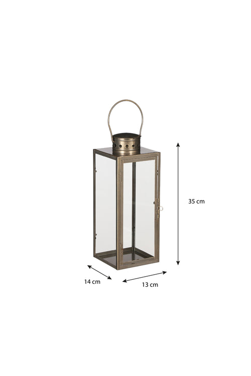 Mica Decorations Arzilla Lantaarn - L14 x B13 x H35 cm - Goud