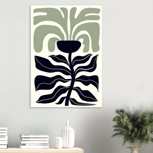 Artfulprints Poster met Lijst Matisse – Poetic bloom II   - 70x100 cm - Groen