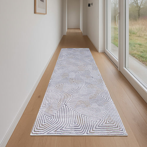 Louis De Poortere vloerkleed Oyster White - grijs - 80x250cm