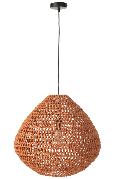 J-Line hanglamp Getwist - metaal - oranje - vtwonen shop