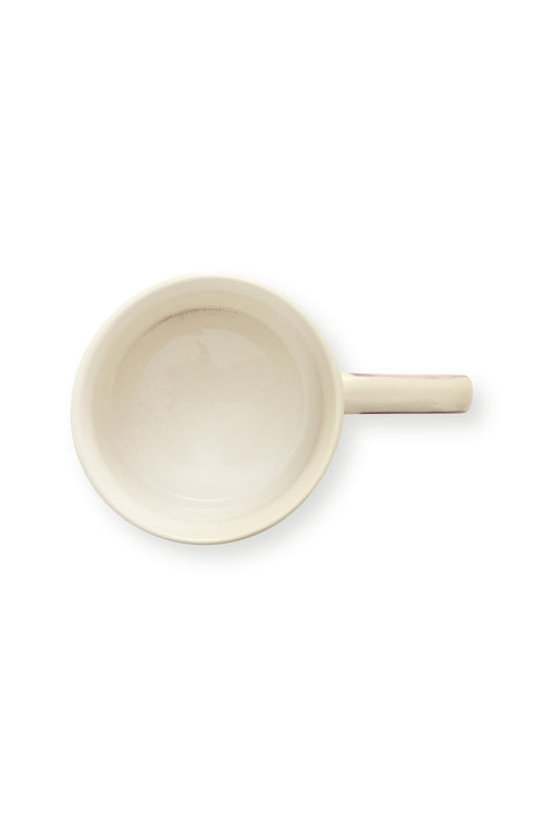 vtwonen - Mokken - Strepen - Lila - Keramiek - 350ml - Set van 4