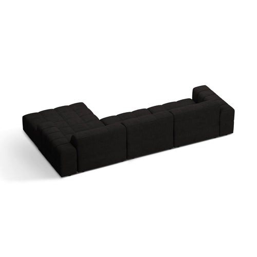 Cosmopolitan Design - Rechter hoekbank Chicago 4-zits, chenille antraciet - 167x294x78cm