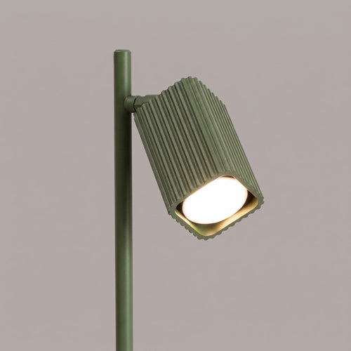 Sollux Lighting Tafellamp RAYO olijfgroen - 14,5x14,5x43cm