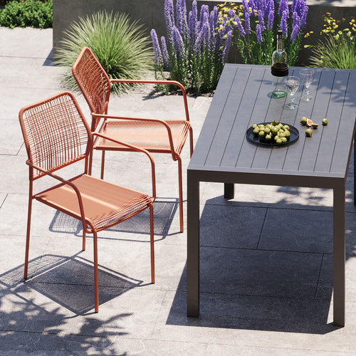 Kare Design Tuinstoel met armleuningen Madagascar rood - vtwonen shop