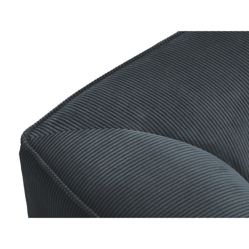 Cosmopolitan Design - Modulaire hoekbank links Siena 4-zits, ribfluwelen blauw - 180x273x69cm