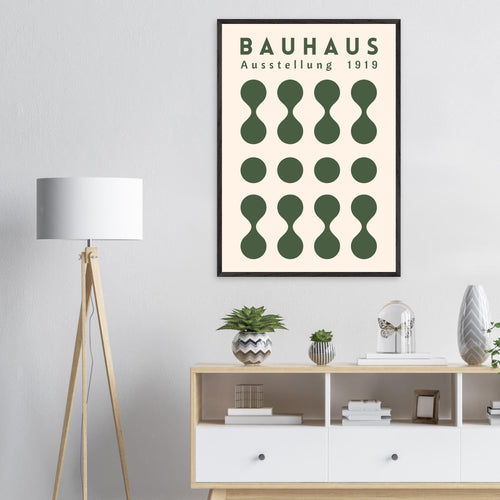 Artfulprints Poster Bauhaus - Ausstellung green   - 70x100 cm - Donkergroen