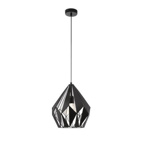 EGLO hanglamp Carlton 1 - 1 lichts - ø31cm - zwart, zilver - vtwonen shop