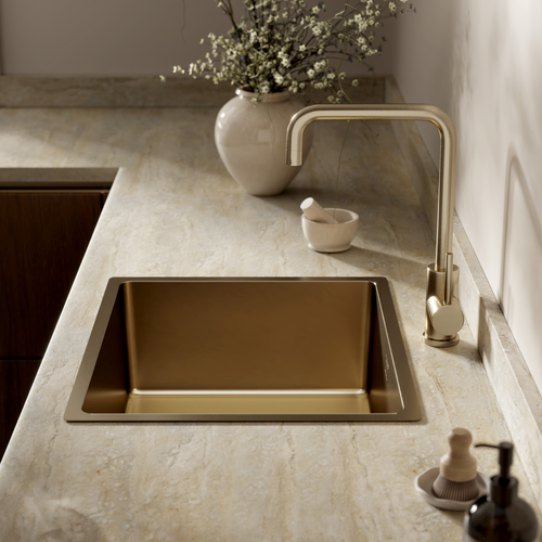 LOMAZOO Spoelbak Keuken Supreme - 50 x 40 cm - Goud - RVS