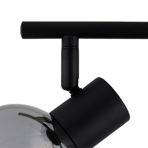 Lighto | Plafondspot zwart met smoke glas 2-lichts | Juna - vtwonen shop