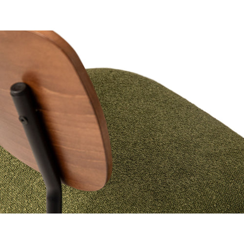 Set van 2 stoelen met gesp Dina boucle donker olijfgroen - 47x49x79cm