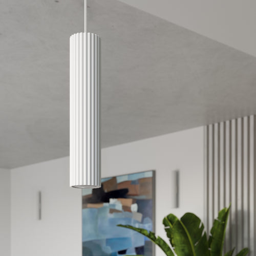 Sollux Lighting Hanglamp KARBON 1 wit - 8x8x118cm