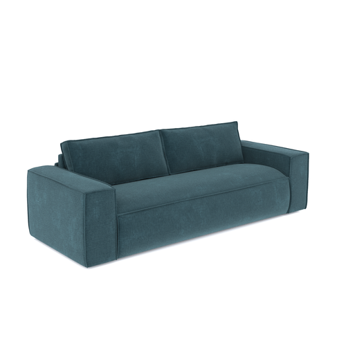 Sia Home - Rechte slaapbanken JOAN - Fluweel - Oceaanblauw - 214cm - vtwonen shop