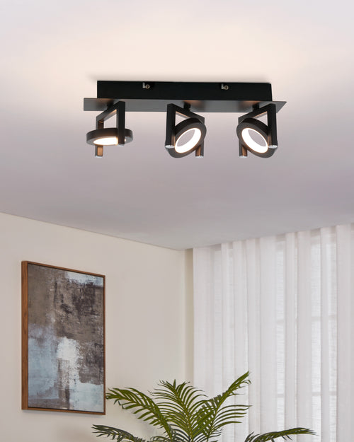 EGLO spot Trastanello - led - 3 lichts - zwart - vtwonen shop