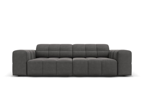 Cosmopolitan Design Bank Chicago 3-zits, flueel grijs - 102x212x78cm