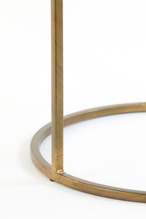 Light & Living bijzettafel DUARTE - Ø50x52cm - goud - Set van 2