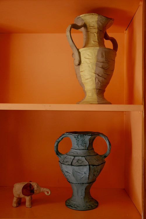 HKLIVING vaas New classics – cream stripes - vtwonen shop