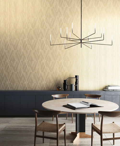 Masureel behang geometrische vormen zand beige - 53 cm x 10.05 m - 630734 - vtwonen shop