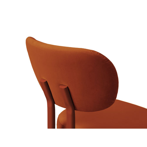 Set van 2 fluwelen stoelen Sam flueel kastanjebruin - 52x51x82cm