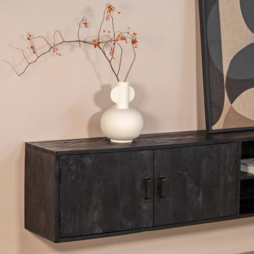 Giga Meubel Tv-Meubel Zen - Zwevend Zwart Hout - 200x30x40cm - vtwonen shop