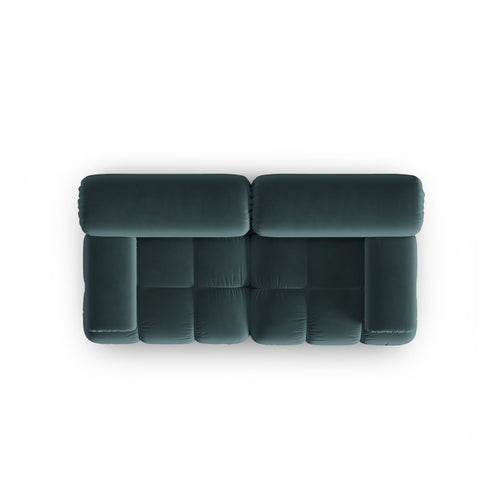 Cosmopolitan Design - Modulaire bank Cortina 2-zits, flueel turkoois - 94x188x70cm