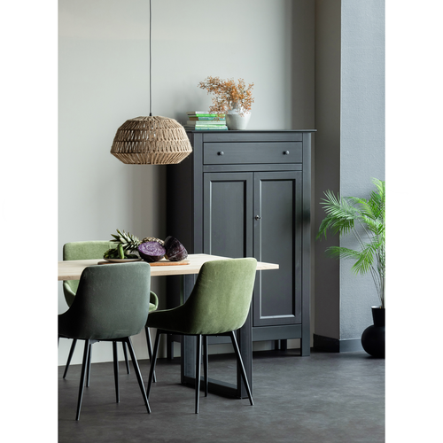 WOOOD u-poot/maastricht kd 1 stuks Tablo - Metaal - Zwart - 72x79x10