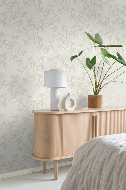 Origin Wallcoverings behang bamboe bladeren beige - 0,53 x 10,05 m - 347735 - vtwonen shop