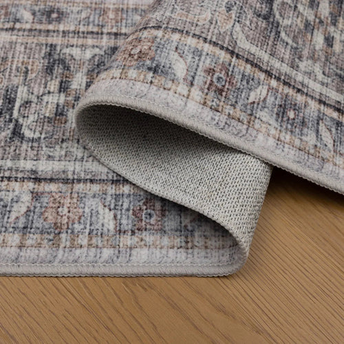 Mrcarpet Vintage Loper Vloerkleed wasbaar Beige/blauw Luca 80x250cm 80 x 250cm