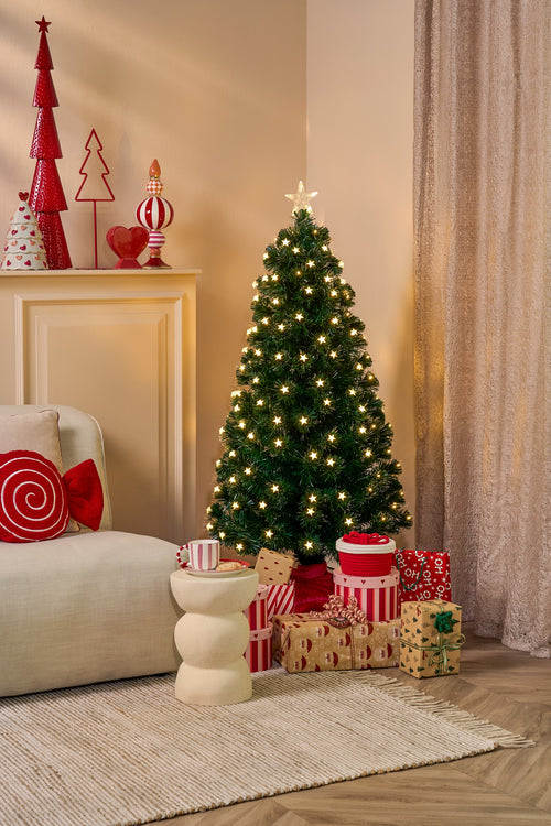 Luca Lighting Mercury Kunstkerstboom met Fibre Optic Verlichting - H120 x Ø55 cm - Groen - vtwonen shop