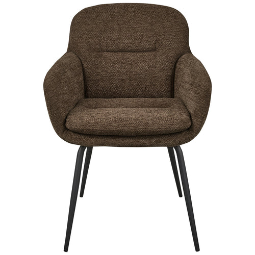 WOOOD eetkamerstoelen Runa - Polyester - Warm Bruin - Set van 6 - vtwonen shop
