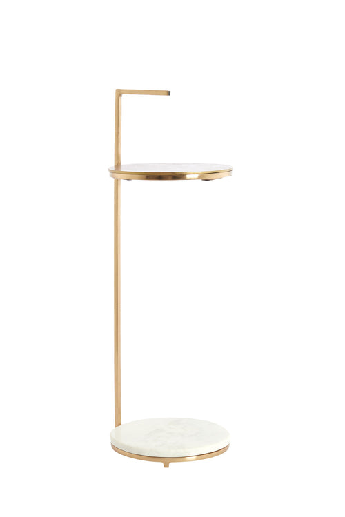 Light & Living bijzettafel LEDA - Ø26x76 cm - wit - vtwonen shop