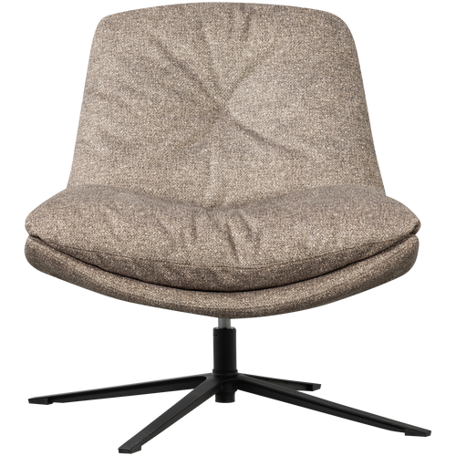 WOOOD draaifauteuil Arve - Bedrukte Stof - Naturel Melange - 86x82x87