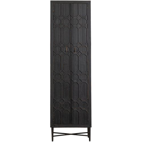 BePureHome hoge kast Bequest - Hout - Zwart - 210x60x40 - vtwonen shop