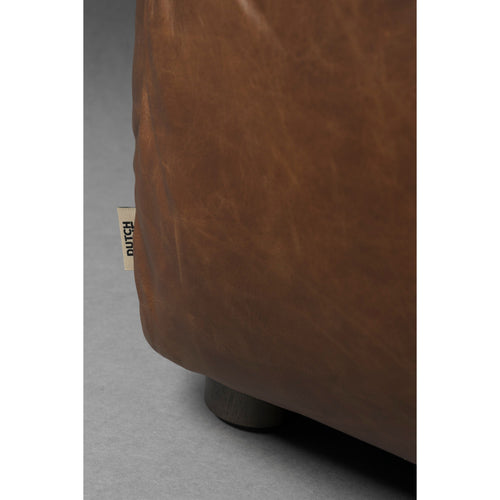 Dutchbone Hackman 3-zitsbank Leer Chocolade Bruin - vtwonen shop