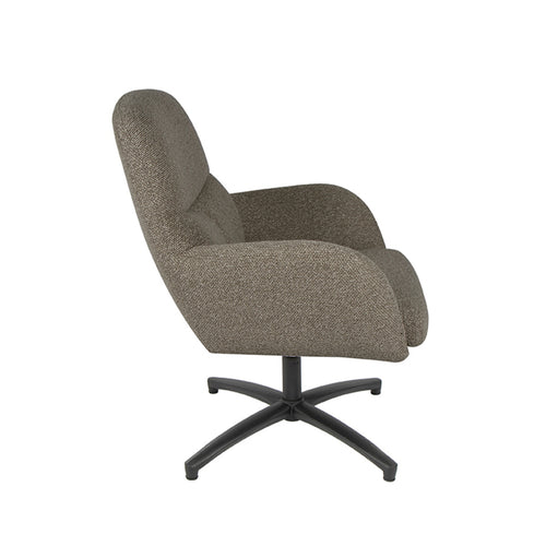 LABEL51 Fauteuil Chill Zone - Grijs Bouclé - Draaibaar