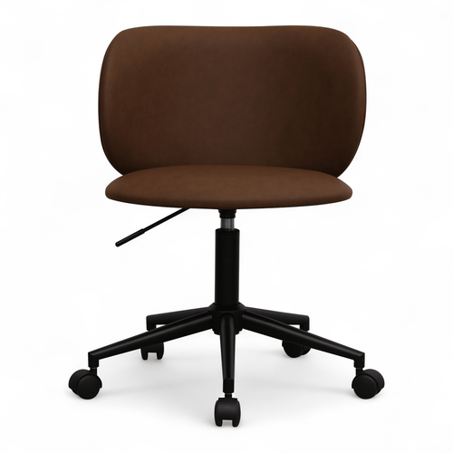 Furnhouse bureaustoel Bobo - Donkerbruin - Kunstleer - 56x57x71
