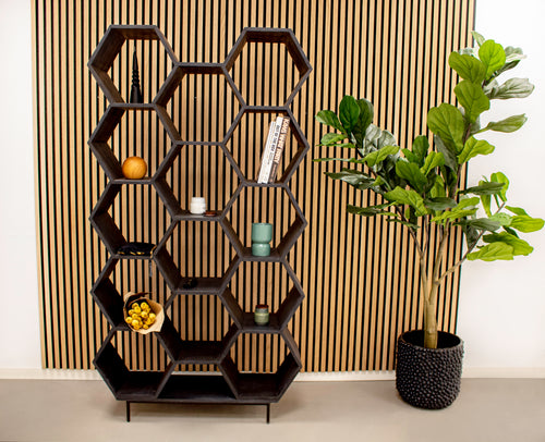 Kick open wandkast Hexagon - Antraciet - vtwonen shop