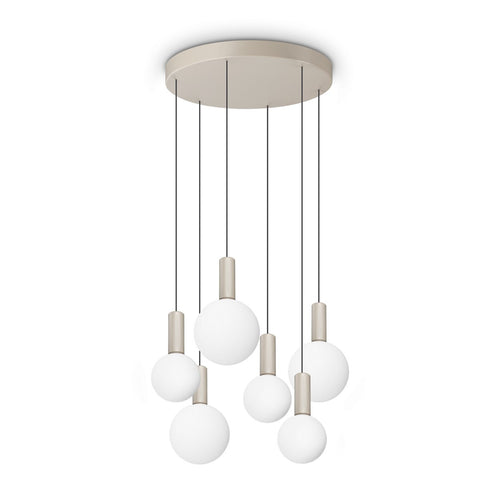 Ideal Lux ODEON Hanglamp met cluster, wit, 6x LED, 5500lm, 3000K