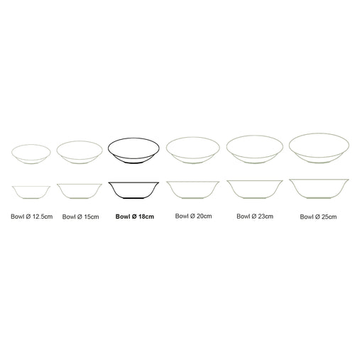 vtwonen - Kommen - Wit - 18 cm - Set van 6