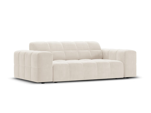 Cosmopolitan Design Bank Chicago 2-zits, flueel lichtbeige - 102x178x78cm