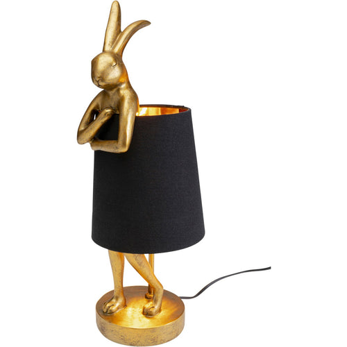 Kare Design tafellamp Animal - konijn - 50cm - goud en zwart - vtwonen shop