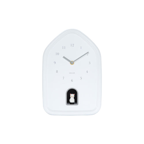 Karlsson wandklok Modern Kitty - wit - Ø29.1cm